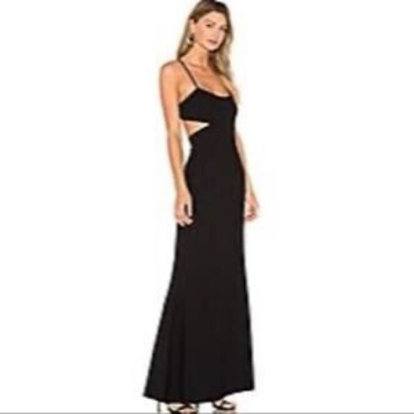 ANTHROPOLOGIE Jill Jill Stuart Cutout Flare Gown dress in Raisin size 14 - Picture 1 of 6